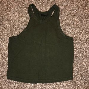 Olive Green Cropped Tank
